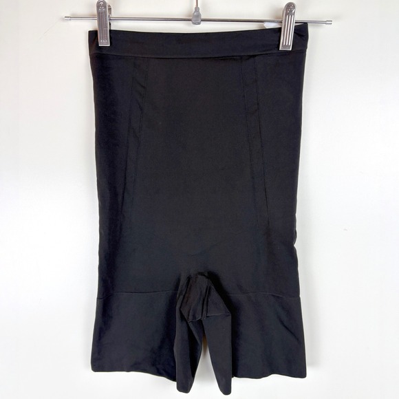 Spanx by Sara Blakely Black High Waisted Mid Thigh Shaper Shorts Size Large - Picture 3 of 7